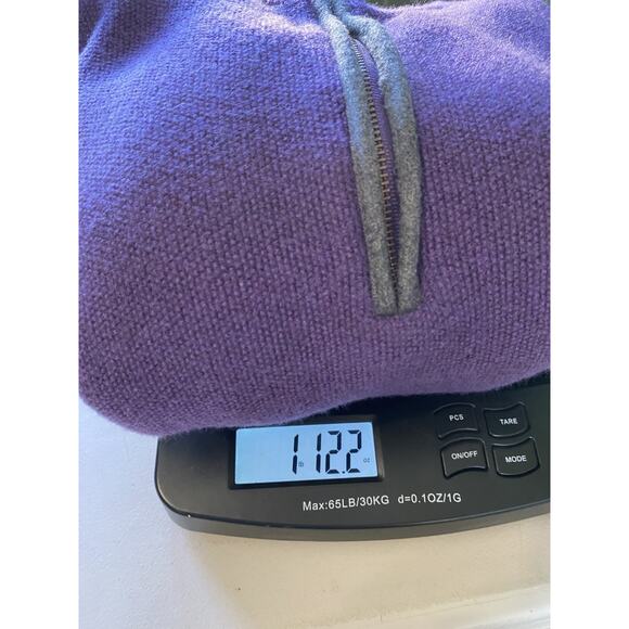 David Donahue Sweater Mens Size XL Purple Merino Wool Zip Popover Office Church - Picture 10 of 11